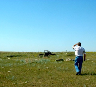 Ardean on the old family homestead in Montana